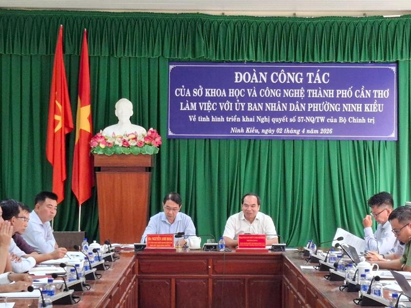 Ngành Khoa học và Công nghệ TP. Cần Thơ tháo gỡ vướng mắc trong triển khai Nghị quyết số 57-NQ/TW tại các xã, phường trên địa bàn thành phố